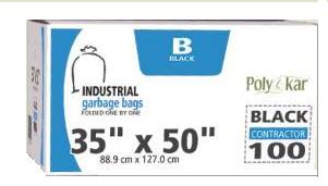 Sacs noirs X-forts 35"X50" Contracteurs