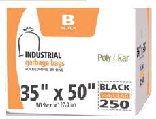 Sacs noirs réguliers 35"X50"