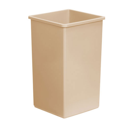 Poubelle carrée beige 94.6L