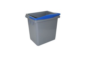 Seau gris avec poignée bleue 4L (1 gal)