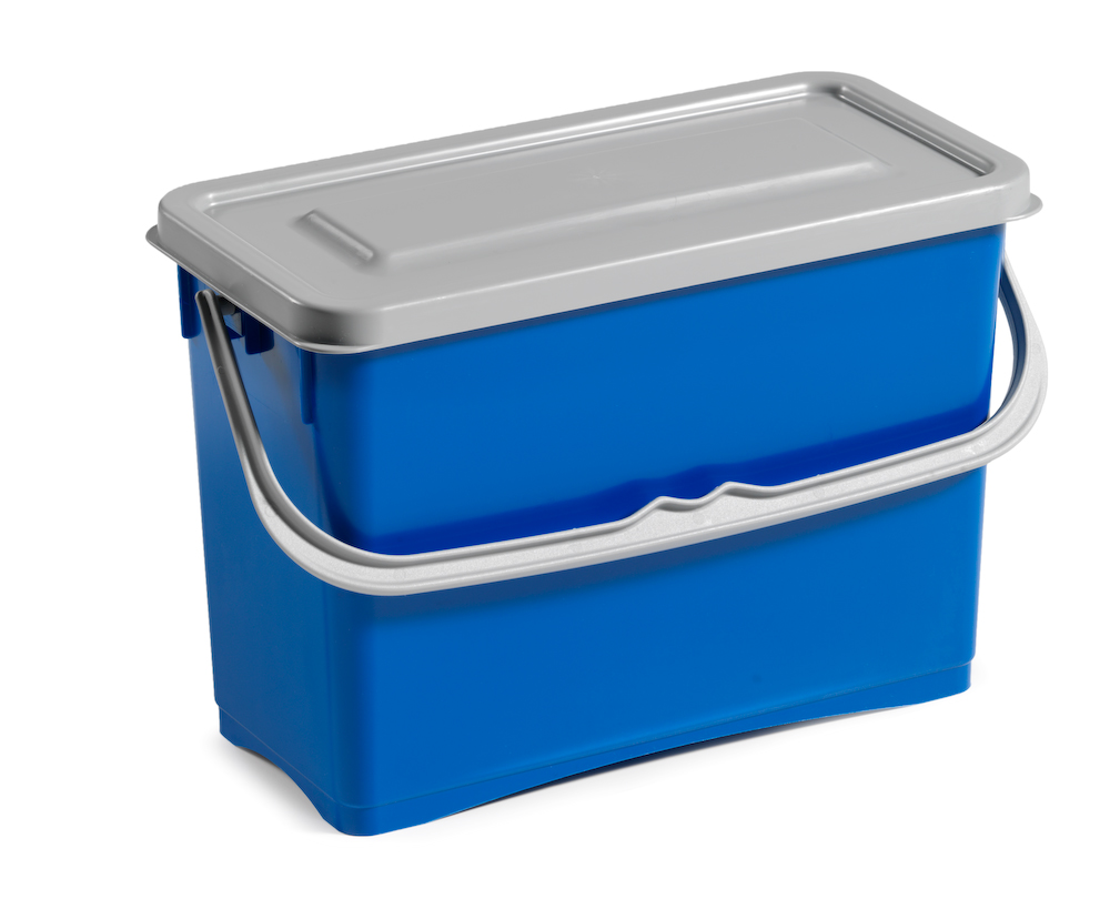 Seau bleu top-down avec couvercle 8L ( 2 gal)