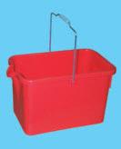 seau rectangulaire rouge 13.5L (3.6 gal)