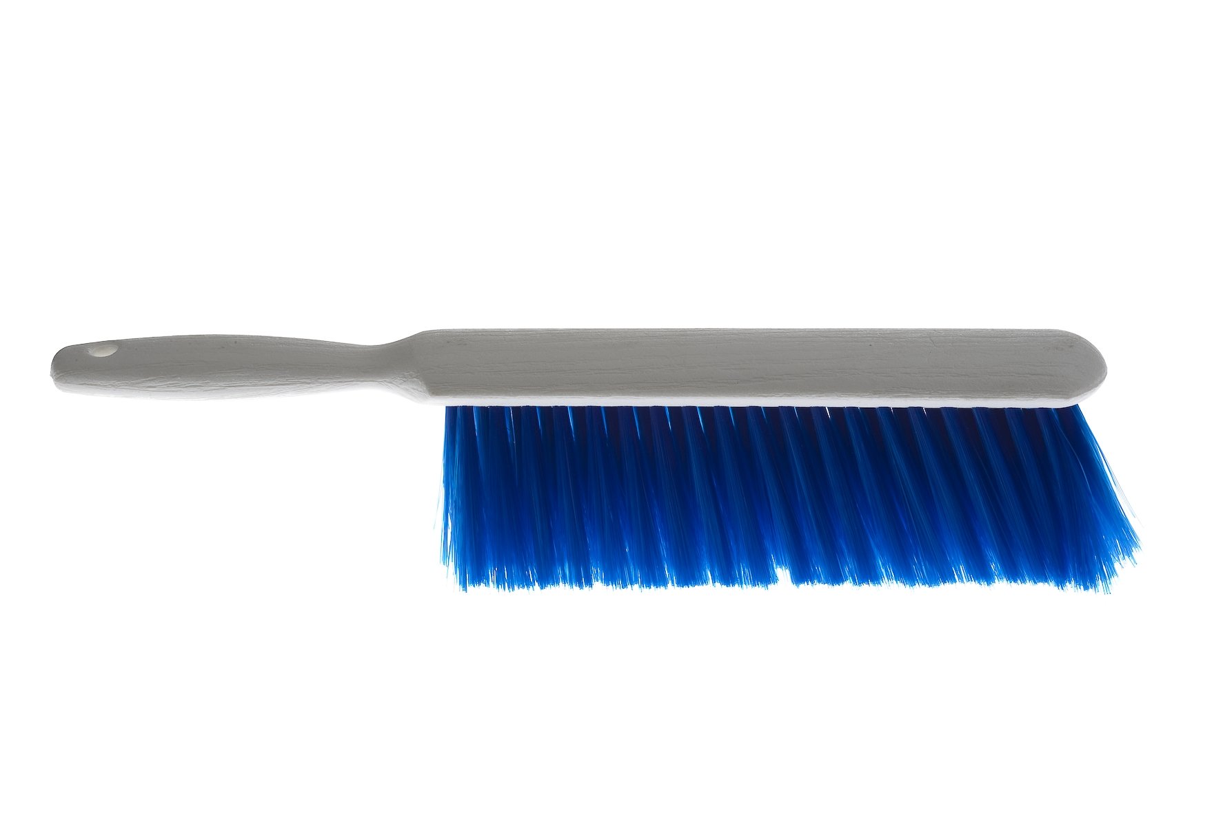 Brosse à comptoirs blanche pour service alimentaire - fibres bleues