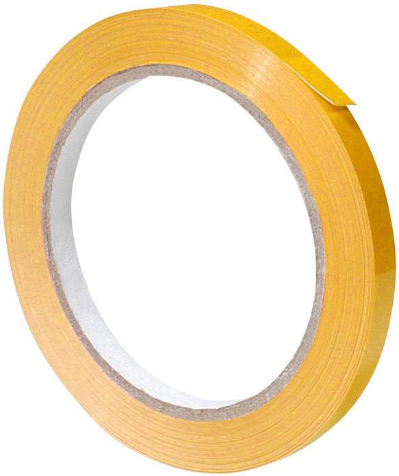 Ruban de PVC jaune pour sceller les sacs 9mm X 66m
