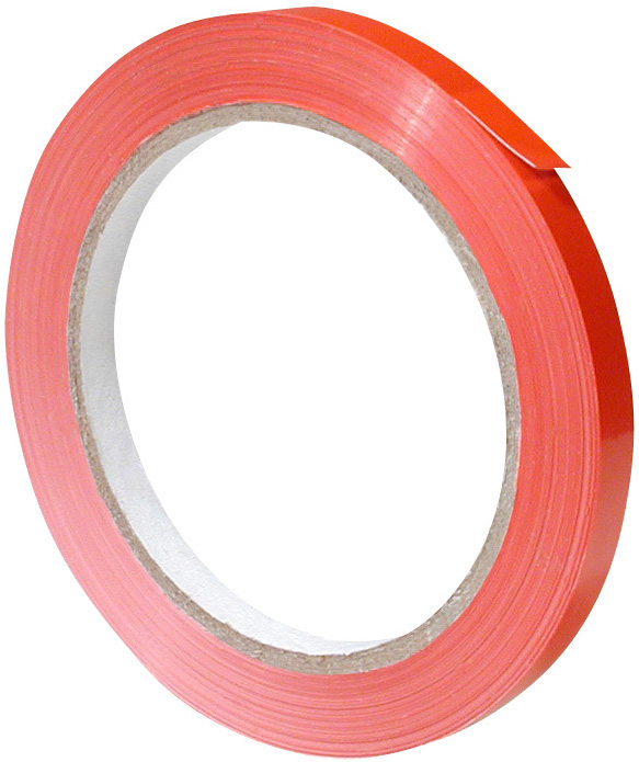 Ruban de PVC rouge pour sceller les sacs 9mm X 66m