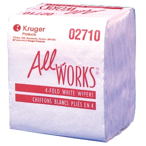 Chiffons All-Works blancs, 1 pli, 18 X 56 unités