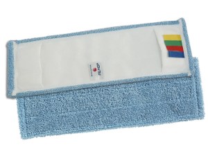 Tampon microfibre Micro-Activa avec poches et étiquettes de code couleur 50cm x 16cm
