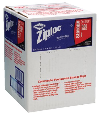 Sacs Ziploc 7"X 8" 1.75MIL.